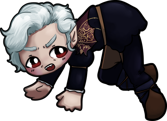 Astarion from Baldur&#39;s Gate 3, drawn for a keychain series