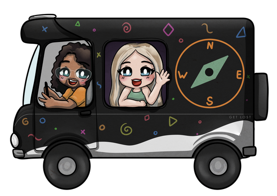 Illustration of Detune &amp; Emerone based on their Get Lost streams