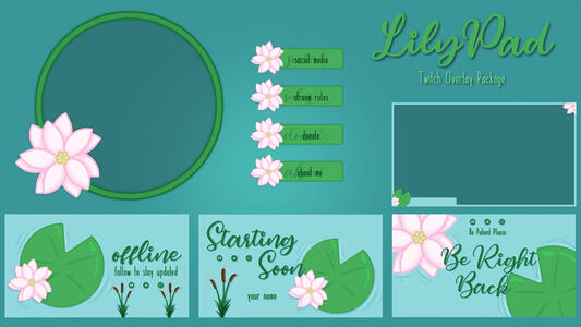 Lily Pad Twitch Overlay Package