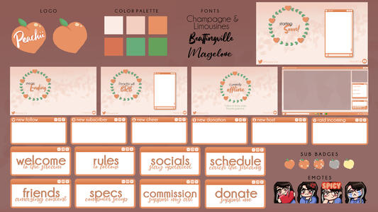 Old PeachiiOak Twitch Overlay Package