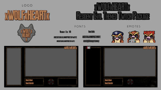 xWolfxHeartx Twitch Overlay Package