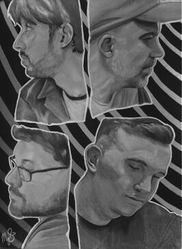 Fanart of Red Vox with B&amp;W filter to show the tones