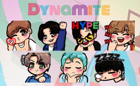 BTS&#39; Dynamite themed emote pack