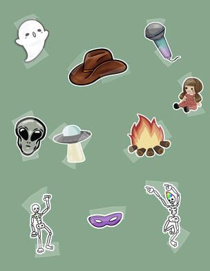 Illustrations used in Get Lost planner design